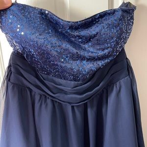 Navy sequin dress